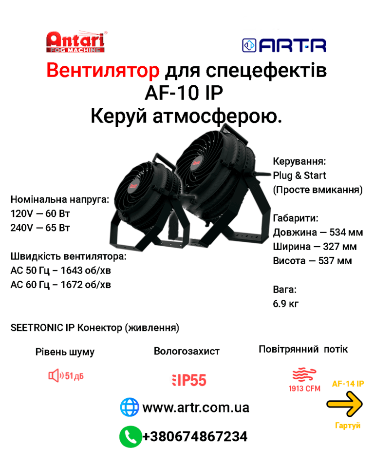 ANTARI AF-10 IP EFFECTS FAN - зображення 2