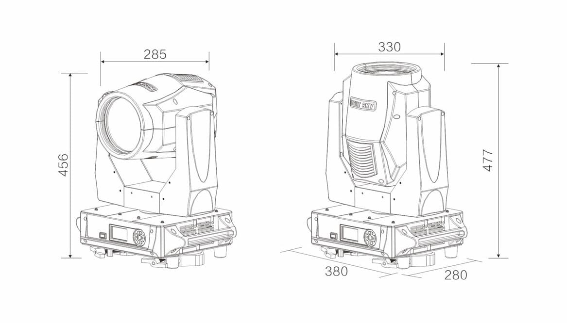 Лампова рухома голова LiGHT SKY F230II 5