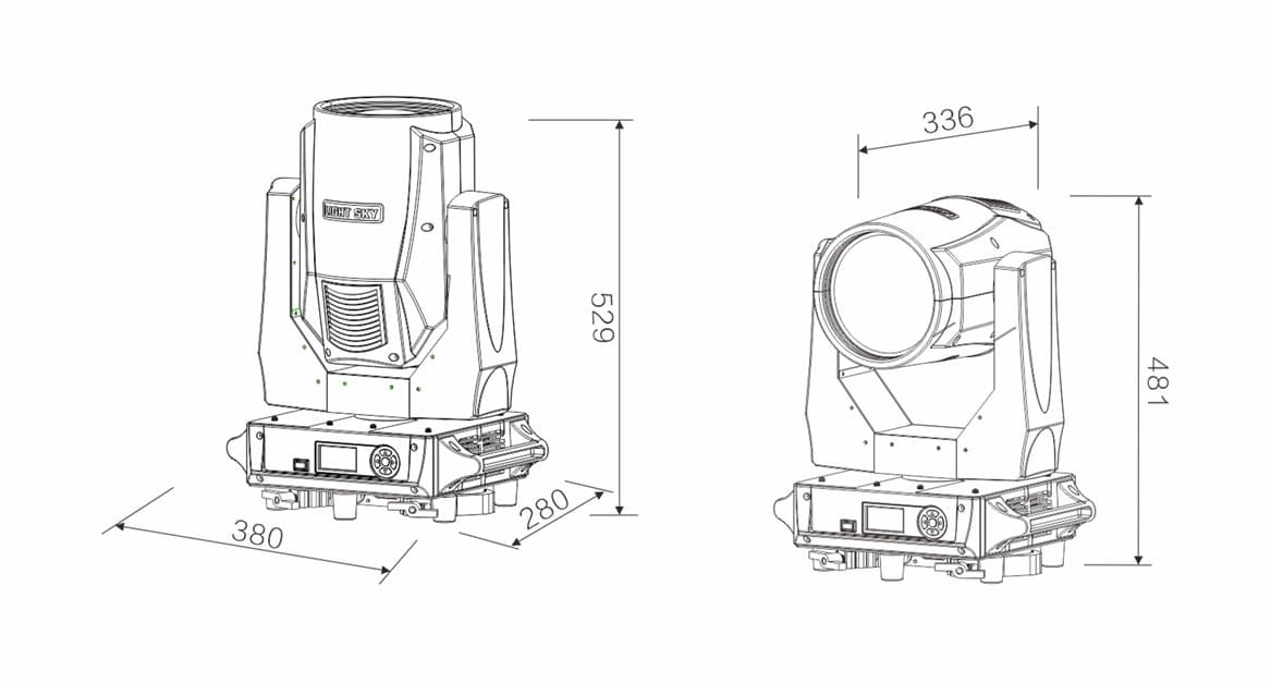 Лампова рухома голова LiGHT SKY SCOPE BEAM 5