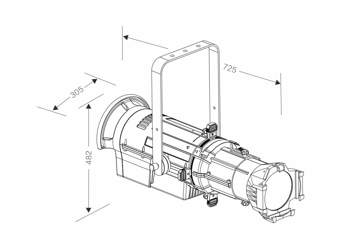 LED Theater Profile Framing Spotlight LiGHT SKY C42 (8800-C42) 5
