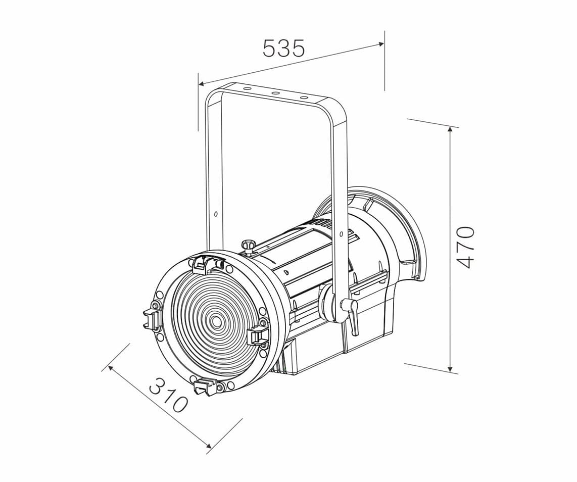 Театральний світлодіодний прожектор Френеля LiGHT SKY L7-T48 (9800-T48) 5